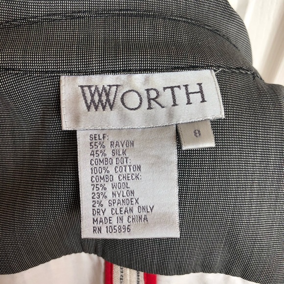 W by WORTH Ivory Stripes Polka Dot Blazer Jacket - Picture 5 of 5